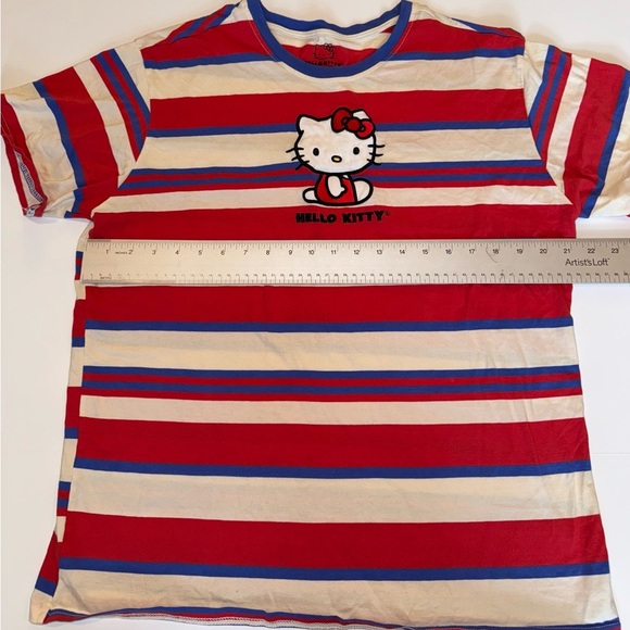 Hello Kitty women's striped T-shirt Large - Picture 3 of 6